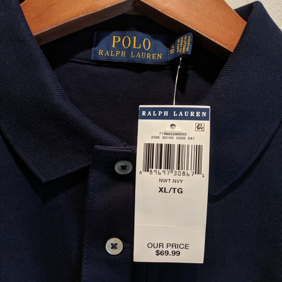 Navy Classic Ralph Lauren Polo Collared Shirt - Picture 2 of 4